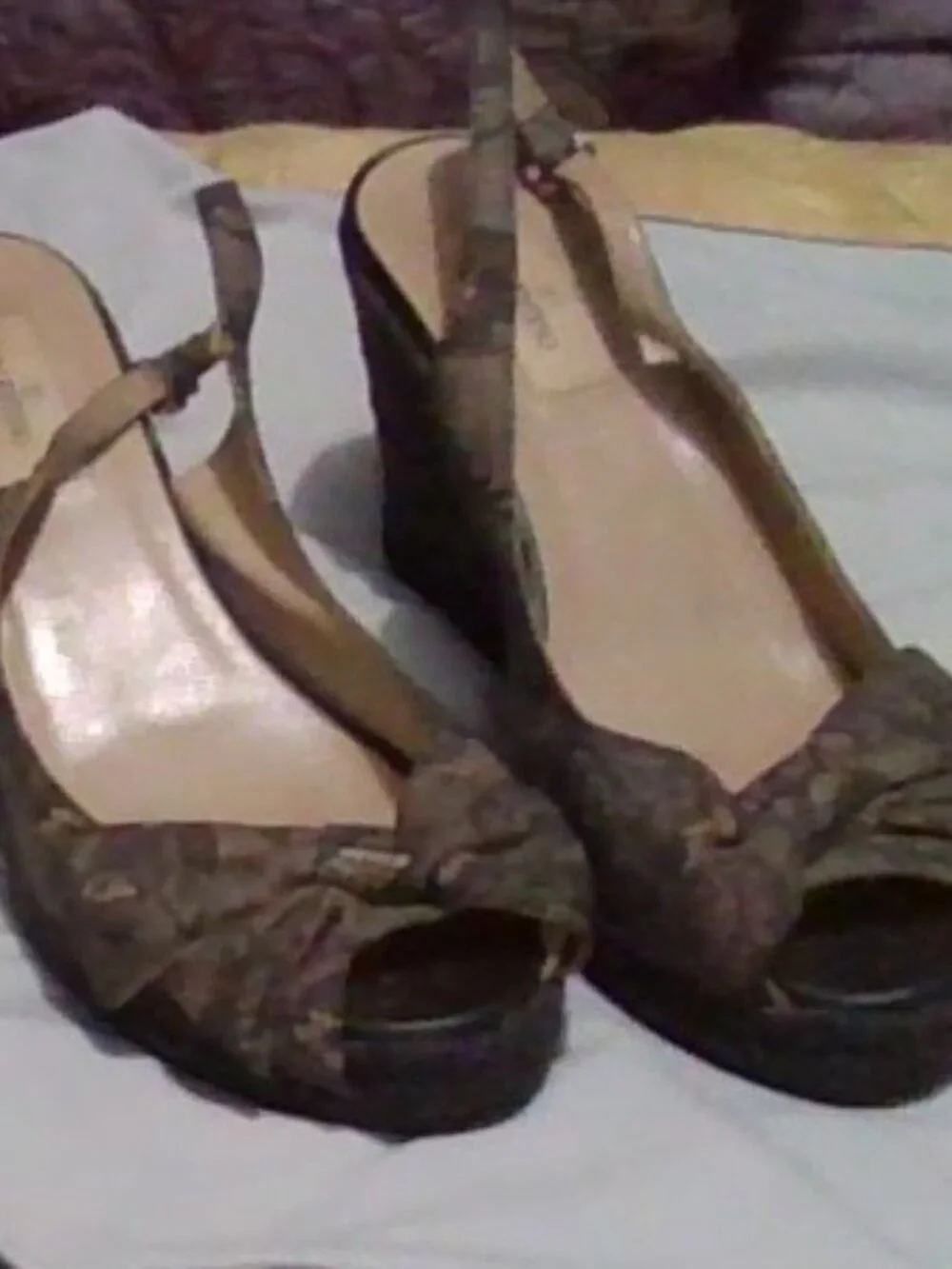 Authentic Valentino Black Lace Espadrilles w ankle straps